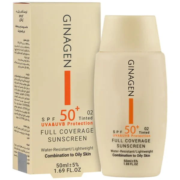 کرم ضد آفتاب رنگی پوست معمولی تا خشک ژیناژن با SPf50