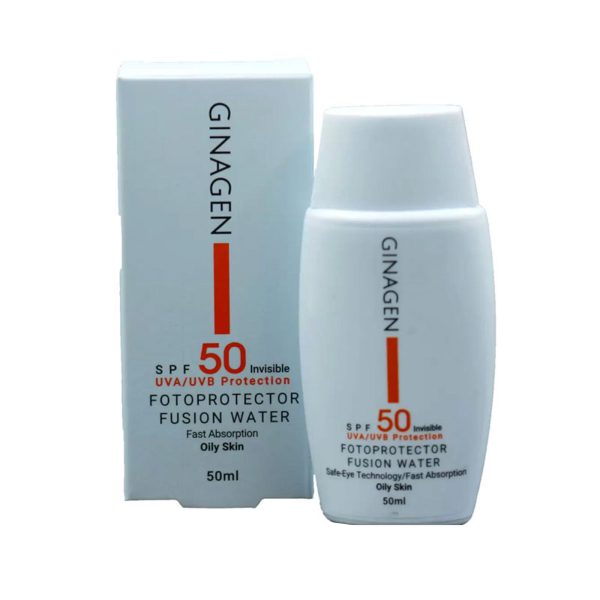 کرم ضد آفتاب بدون رنگ ژیناژن SPF50 مناسب پوست چرب حجم 50 میل