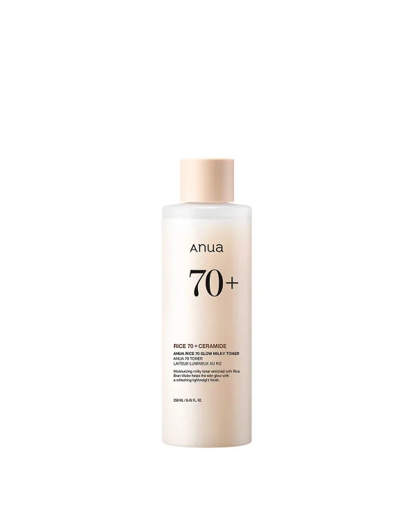 تونر روشن کننده و آبرسان برنج آنوا ANUA Rice 70 Glow Milky Toner - Image 1