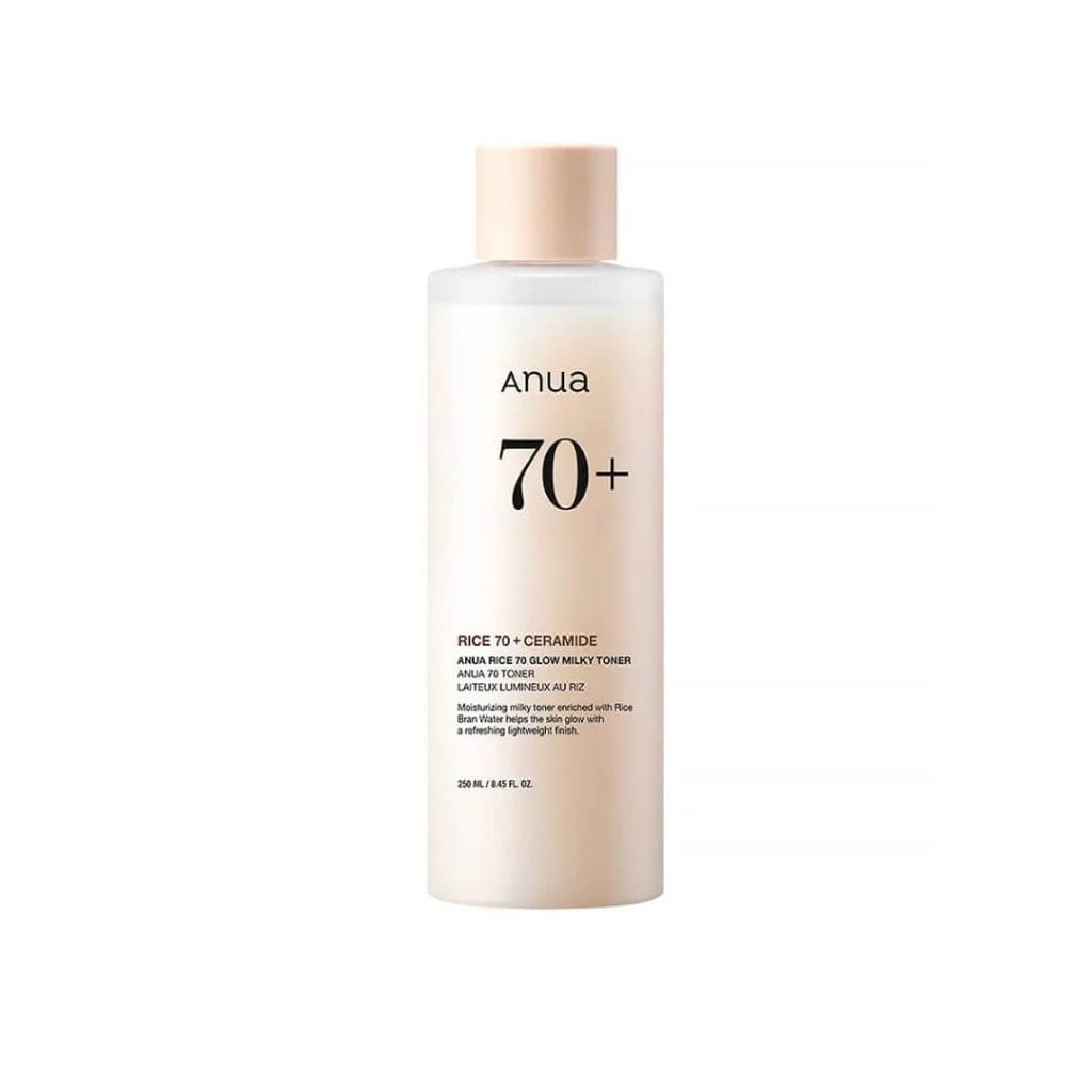 تونر روشن کننده و آبرسان برنج آنوا ANUA Rice 70 Glow Milky Toner