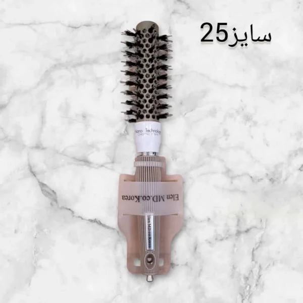 برس گرد حرارتی حرفه ای الن ام دی سایز 25 نانو کراتین ELEN MD - Image 1