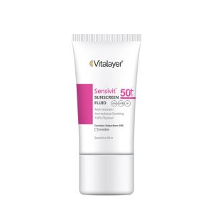 فلوئید ضد آفتاب سنسی ویت پوست حساس SPF50 بی رنگ 50 میل