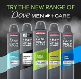 اسپری های دئودورانت داو Dove مردانه 250میل