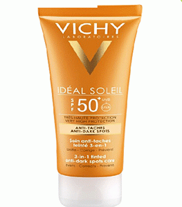 کرم ضد آفتاب و ضد لک ویشی | Vichy Ideal Soleil 3 in 1 Tinted Anti-Dark Spots Care SPF50