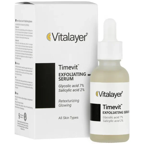 سرم لایه بردار گلایکولیک اسید 7% تایم ویت ویتالیر 30 میلی لیتر