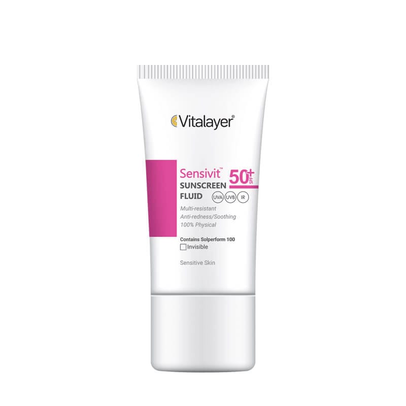 فلوئید ضد آفتاب سنسی ویت پوست حساس SPF50 بی رنگ 50 میل