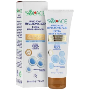 ژل کرم آبرسان صورت و گردن سولس مدل هیالورونیک اسید | Solace Hydra Boost Hyaluronic Acid Extra Gel Cream