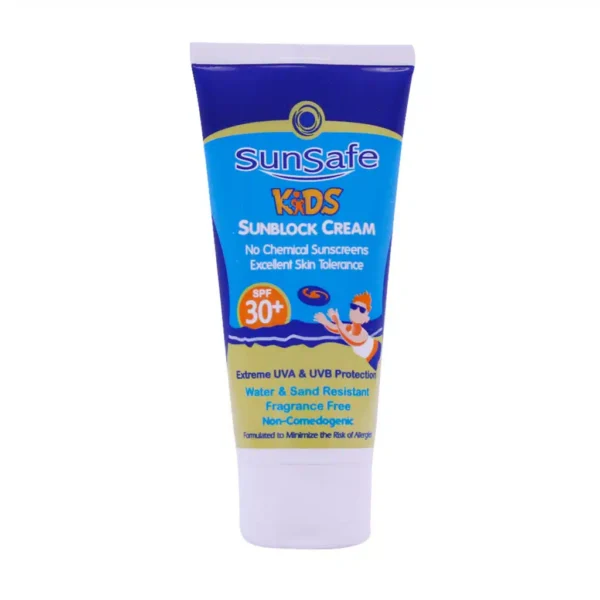 کرم ضد آفتا کودکان SPF30 سان سیف 50 گرم | Sunsafe Sunblock Cream SPF30 For Kids 50 gr