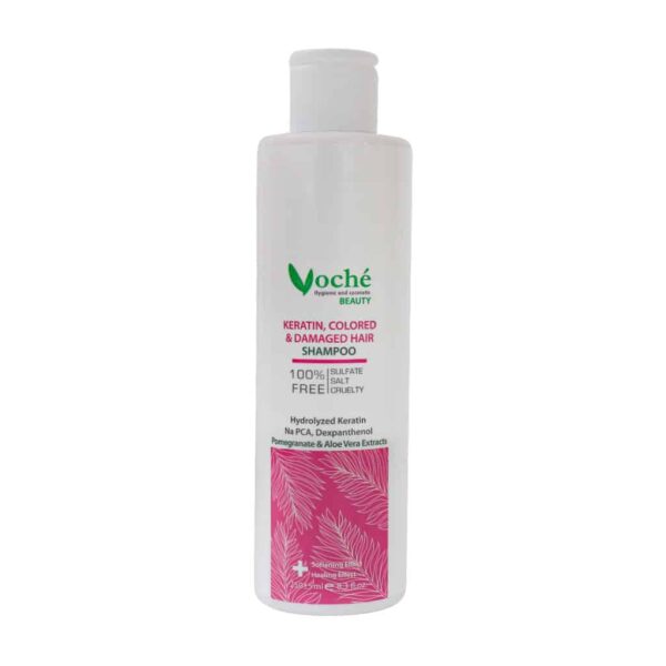 شامپو کراتینه وچه مخصوص موهای رنگ شده و آسیب دیده | Voche Keratin Shampoo for Colored & Damaged Hair