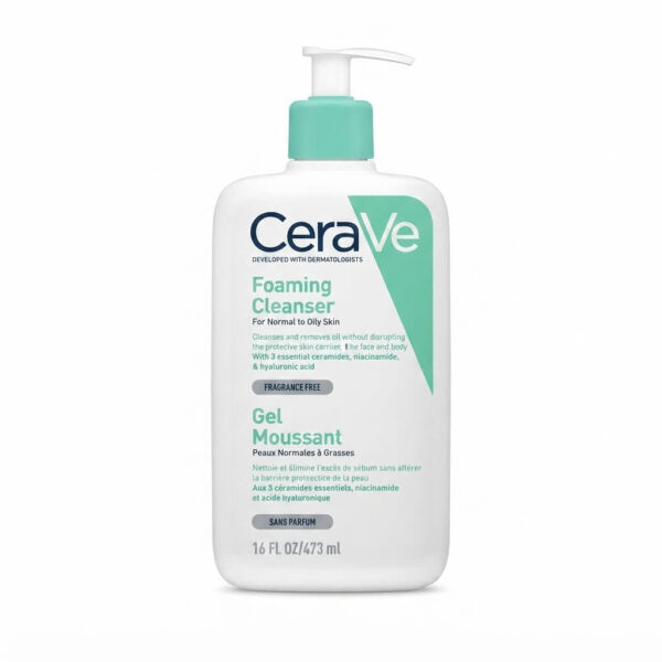 ژل شستشوی فومینگ سراوی پوست نرمال تا چرب 473 میل | CeraVe Foaming Cleanser 473ml